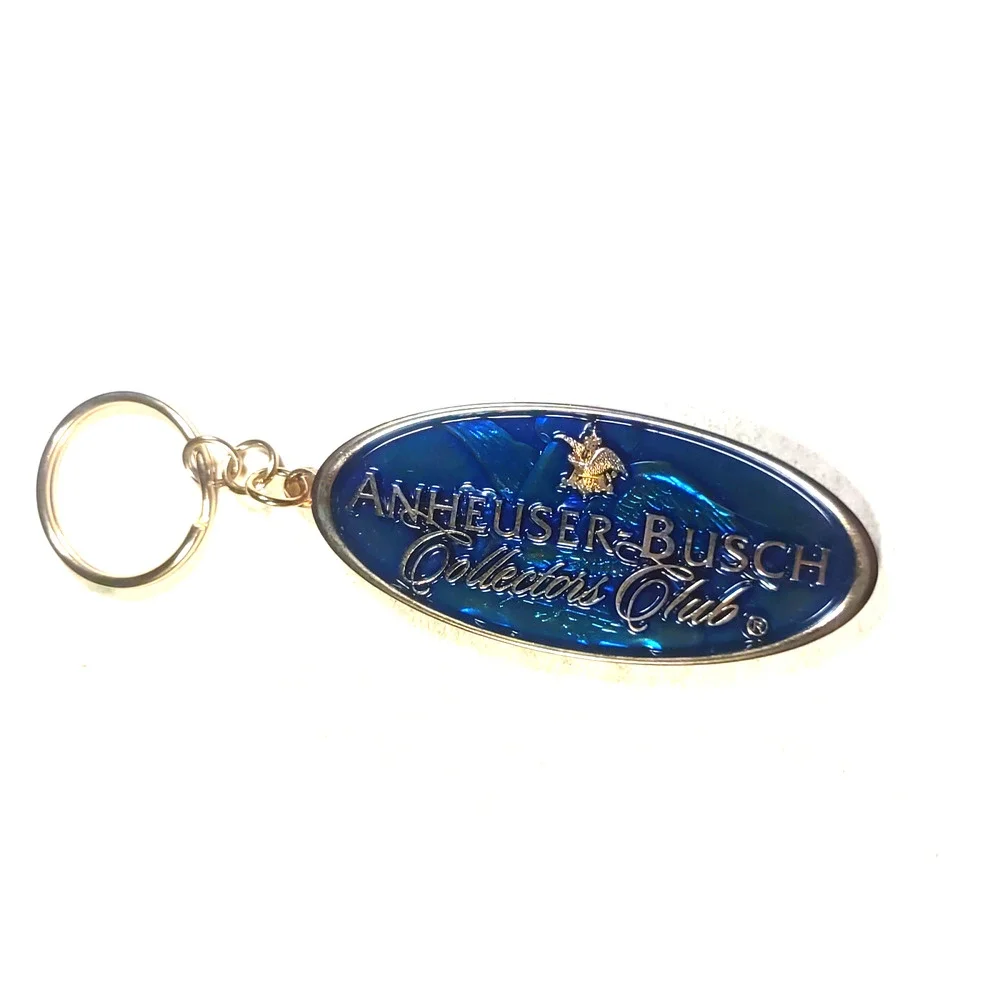 Anheuser Bush Collectors Club Brass Keychain